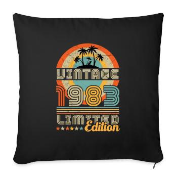 Jahrgang Jahrgang 1983 Geburtstagsgeschenk - Sofakissenbezug 45 x 45 cm - Schwarz - Vorne