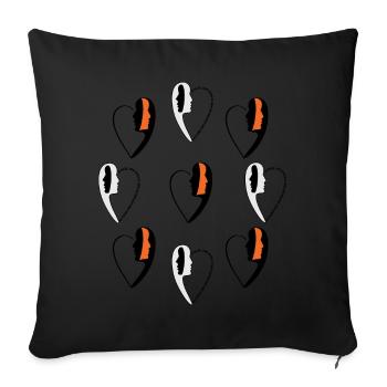 Conquête de l'homme. - Housse de coussin décorative 45 x 45 cm - noir - Devant