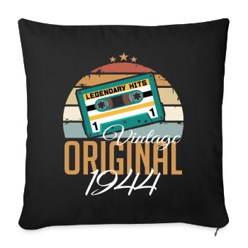 Millésime 1944 Né Original 1944 Anniversaire - Housse de coussin décorative 45 x 45 cm - noir - Devant