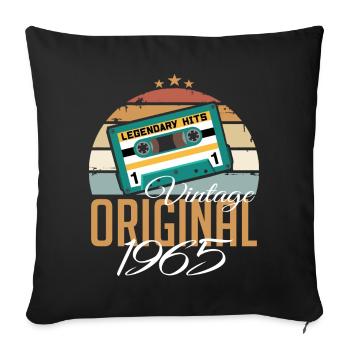 Millésime 1965 Né Original 1965 Anniversaire - Housse de coussin décorative 45 x 45 cm - noir - Devant