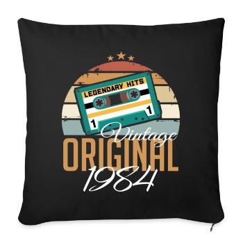 Millésime 1984 Né Original 1984 Anniversaire - Housse de coussin décorative 45 x 45 cm - noir - Devant