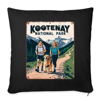 Parc national Kootenay Aventure Nature - Housse de coussin décorative 45 x 45 cm - noir - Devant