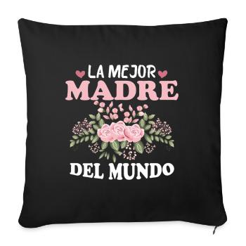 The best mom in the world - Sofa pillowcase 17,3'' x 17,3'' (45 x 45 cm) - black - Front