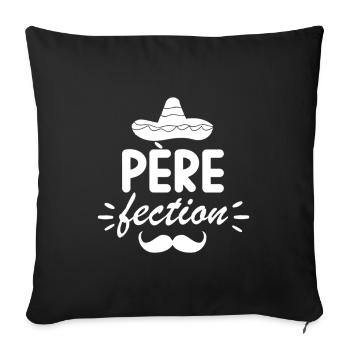 Almost Perfect Dad with Humor - Sofa pillowcase 17,3'' x 17,3'' (45 x 45 cm) - black - Front