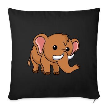 Mammoth Comic Animal - Housse de coussin décorative 45 x 45 cm - noir - Devant