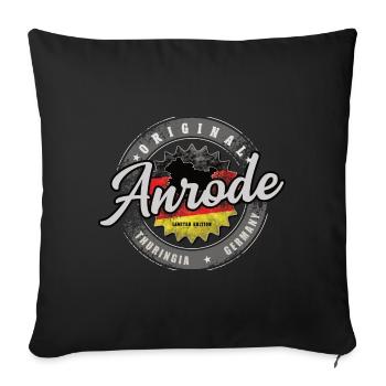 Allemagne d’origine Thuringe Anrode - Housse de coussin décorative 45 x 45 cm - noir - Devant