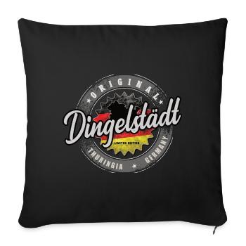 Original Germany Thüringen Dingelstädt - Sofakissenbezug 45 x 45 cm - Schwarz - Vorne