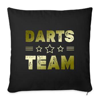 Équipe de fléchettes - Housse de coussin décorative 45 x 45 cm - noir - Devant