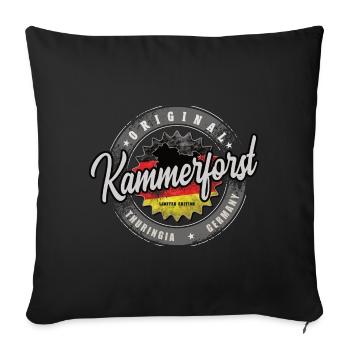 Original Germany Thüringen Kammerforst - Sofakissenbezug 45 x 45 cm - Schwarz - Vorne
