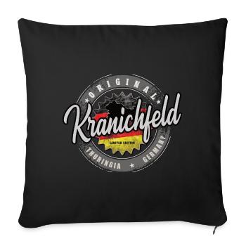 Original Germany Thüringen Kranichfeld - Sofakissenbezug 45 x 45 cm - Schwarz - Vorne
