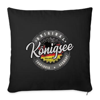 Original Germany Thüringen Königsee - Sofakissenbezug 45 x 45 cm - Schwarz - Vorne