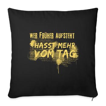 Misanthrop - Sofakissenbezug 45 x 45 cm - Schwarz - Vorne