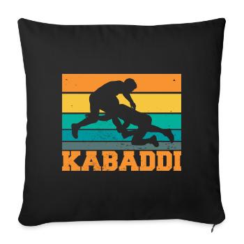 Gift for Kabaddi Lovers - Sofa pillowcase 17,3'' x 17,3'' (45 x 45 cm) - black - Front