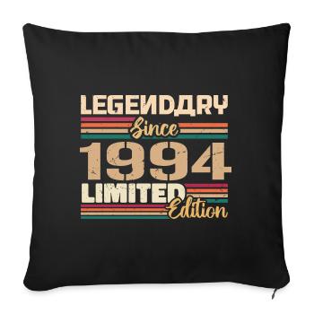 1994 Vintage 1994 Birthday born in 1994 - Sofa pillowcase 17,3'' x 17,3'' (45 x 45 cm) - black - Front
