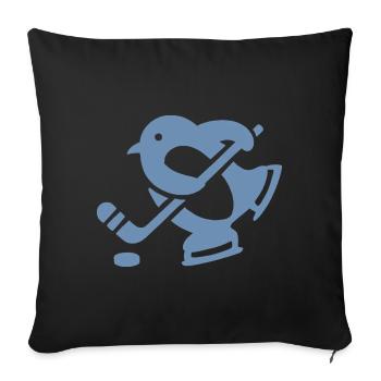 Pinguin Hockey Eishockey Silhouette Minimalistisch - Sofa pillowcase 17,3'' x 17,3'' (45 x 45 cm) - black - Front