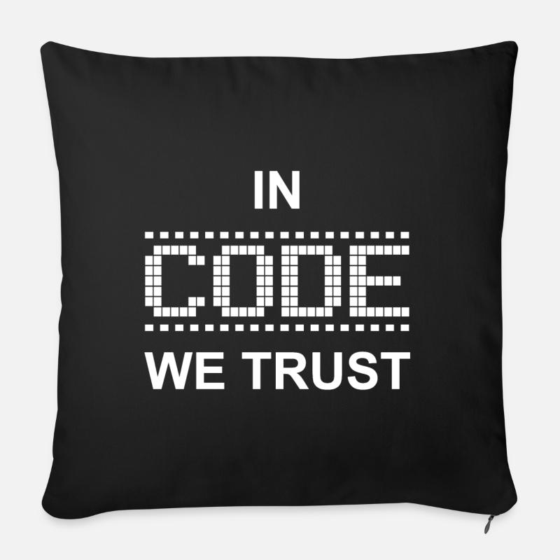 CODE - Sofakissenbezug 45 x 45 cm - Schwarz