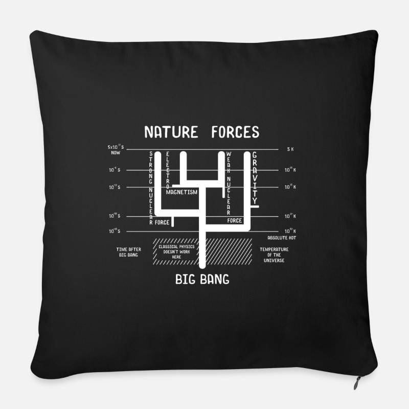 Astrophysik - Sofakissenbezug 45 x 45 cm - Schwarz