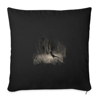 Black Crows Dark Forest - Sofakissenbezug 45 x 45 cm - Schwarz - Vorne