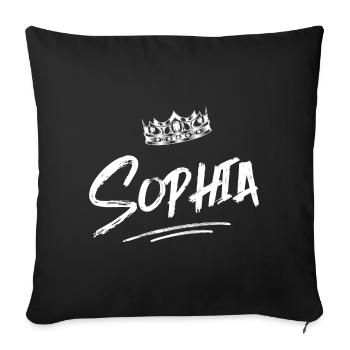 Sophia - Sofa pillowcase 17,3'' x 17,3'' (45 x 45 cm) - black - Front
