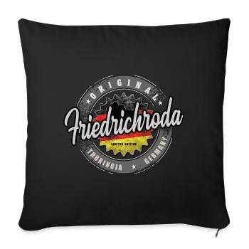 Original Germany Thüringen Friedrichroda - Sofakissenbezug 45 x 45 cm - Schwarz - Vorne