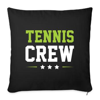 Équipe de tennis - Housse de coussin décorative 45 x 45 cm - noir - Devant