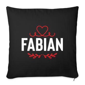 Fabien - Housse de coussin décorative 45 x 45 cm - noir - Devant