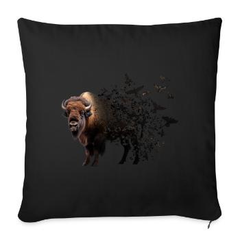Bison - Sofa pillowcase 17,3'' x 17,3'' (45 x 45 cm) - black - Front