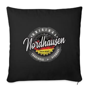 Allemagne d’origine Thuringe Nordhausen - Housse de coussin décorative 45 x 45 cm - noir - Devant