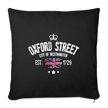 Vintage Oxford Street - Sofa pillowcase 17,3'' x 17,3'' (45 x 45 cm) - black - Front