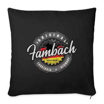 Original Germany Thüringen Fambach - Sofakissenbezug 45 x 45 cm - Schwarz - Vorne