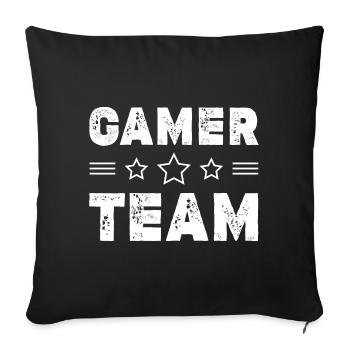 Équipe de joueurs - Housse de coussin décorative 45 x 45 cm - noir - Devant