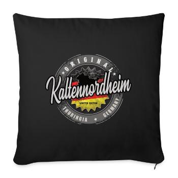 Original Germany Thüringen Kaltennordheim - Sofakissenbezug 45 x 45 cm - Schwarz - Vorne