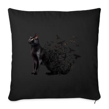 Chat de Bombay - Housse de coussin décorative 45 x 45 cm - noir - Devant