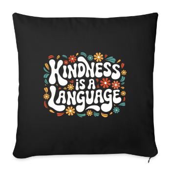 Altruisme Don désintéressé Donner d’école - Housse de coussin décorative 45 x 45 cm - noir - Devant