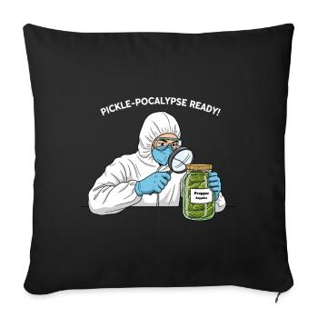 Pickle-pocalypse prêt ! - Housse de coussin décorative 45 x 45 cm - noir - Devant