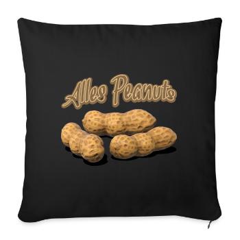 Alles Peanuts - Sofakissenbezug 45 x 45 cm - Schwarz - Vorne