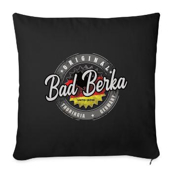Allemagne d’origine Thuringe Bad Berka - Housse de coussin décorative 45 x 45 cm - noir - Devant
