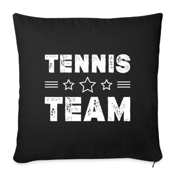 Tennis Team - Sofa pillowcase 17,3'' x 17,3'' (45 x 45 cm) - black - Front