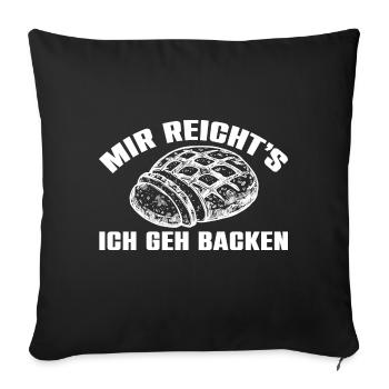 Ich geh backen - Brot backen - Sofakissenbezug 45 x 45 cm - Schwarz - Vorne