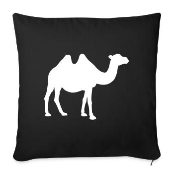 Camel silhouette - Sofa pillowcase 17,3'' x 17,3'' (45 x 45 cm) - black - Front