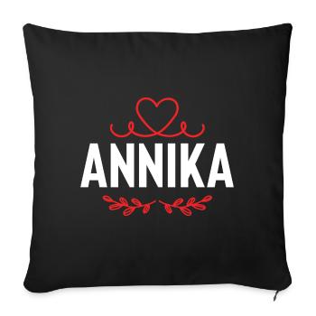 Jennifer - Sofa pillowcase 17,3'' x 17,3'' (45 x 45 cm) - black - Front