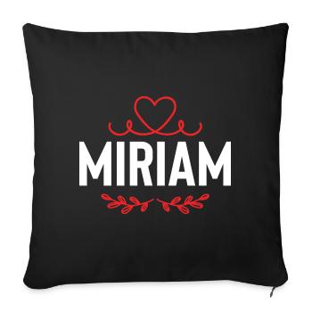 Miriam - Sofa pillowcase 17,3'' x 17,3'' (45 x 45 cm) - black - Front
