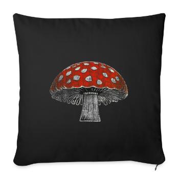Crapaud rouge AMANITA MUSCARIA - Housse de coussin décorative 45 x 45 cm - noir - Devant