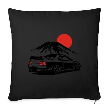 R32 Silhouette Gift JDM Motorsport Japan Car - Sofa pillowcase 17,3'' x 17,3'' (45 x 45 cm) - black - Front