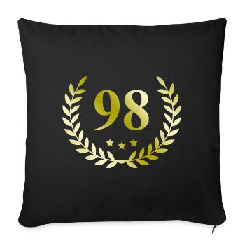98 Number wreath - Sofa pillowcase 17,3'' x 17,3'' (45 x 45 cm) - black - Front
