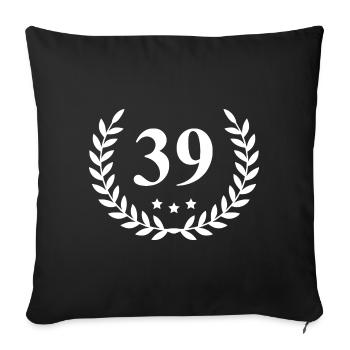 39 Number wreath - Sofa pillowcase 17,3'' x 17,3'' (45 x 45 cm) - black - Front