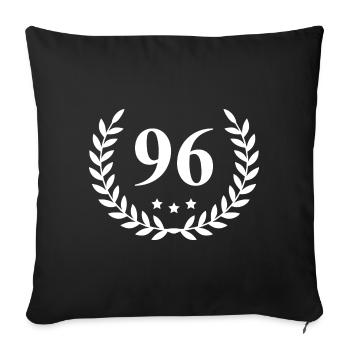 96 Couronne numérique - Housse de coussin décorative 45 x 45 cm - noir - Devant