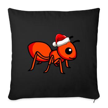 Ant Comic Christmas - Sofa pillowcase 17,3'' x 17,3'' (45 x 45 cm) - black - Front