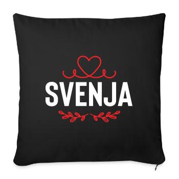 Jennifer - Sofa pillowcase 17,3'' x 17,3'' (45 x 45 cm) - black - Front