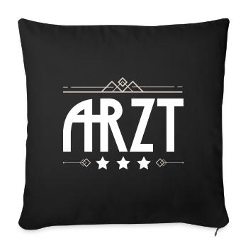 Arzt Beruf - Sofakissenbezug 45 x 45 cm - Schwarz - Vorne